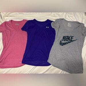 Athletic tee bundle. Nike. Underarmour.